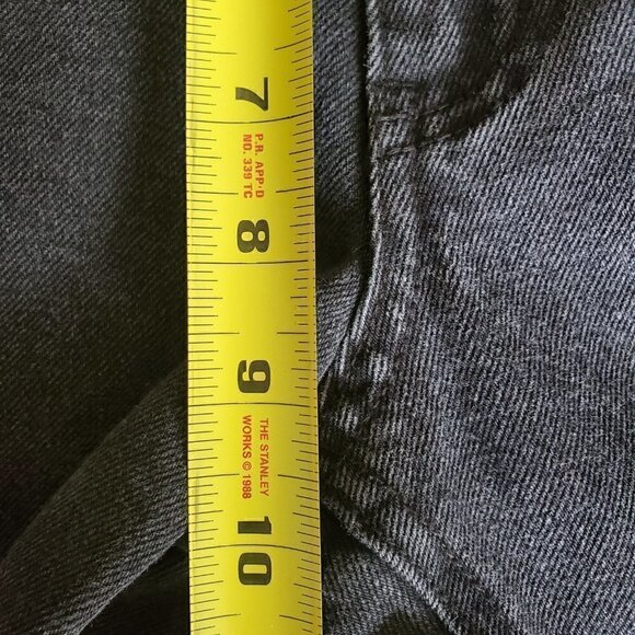 Original Use Black Distressed Cutoff Denim Shorts - Picture 15 of 16